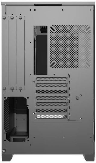 DQX90 Gaming Midi Tower Computer Case with Side Window and RGB Lighting Black