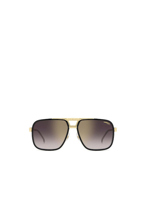 Carrera Men's Sunglasses with Black Metal Frame and Gold Gradient Mirror Lens 1071/S LGD/61