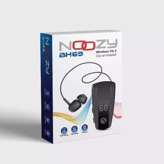 Noozy Roller BH69 In-ear Bluetooth Handsfree Earphone Lapel Black