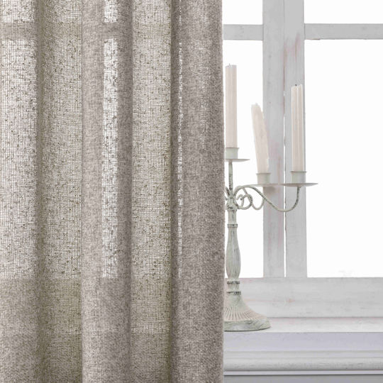 My Home Luxury Curtain With Brown Grommets 270x275cm