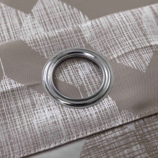 My Home Luxury Brown Curtain with Grommets 280x260cm