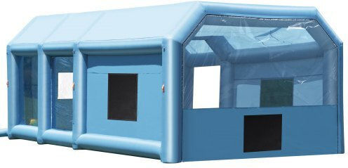 Vevor Надуваема бояджийска кабина Vevor 32.8 X 21 X 14.8 фута с мощни вентилатори и въздушен филтър за преносими големи превозни средства