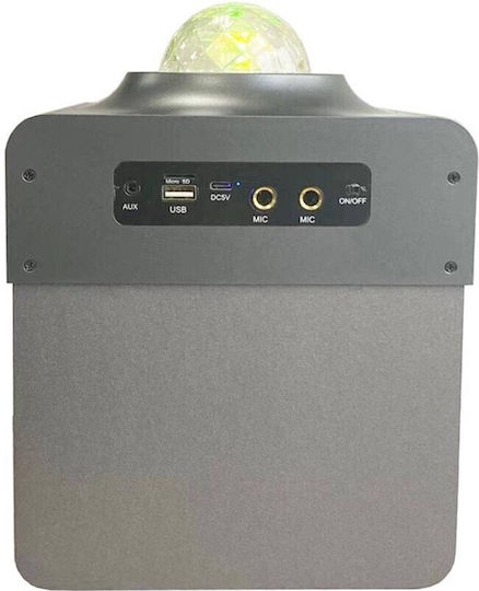 N-Gear Тонколона Караоке С Кабелни Микрофони И Светлинни Ефекти Disco Star 710 Space Сива