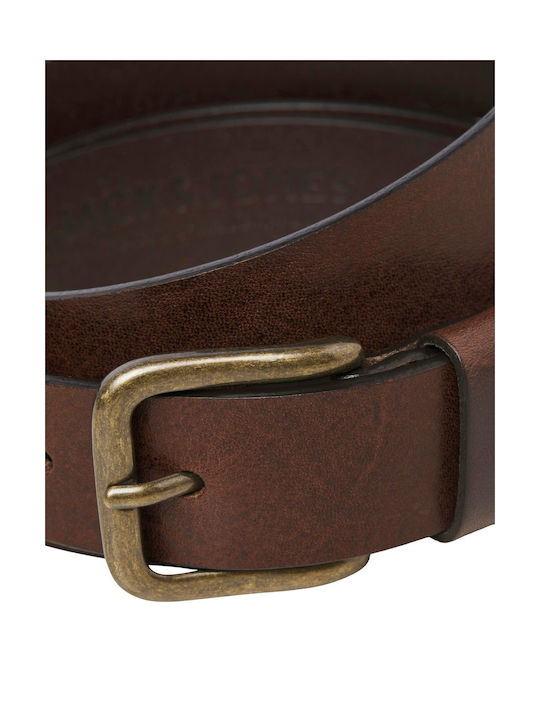 Jack & Jones Men's Leather Belt Black Coffee