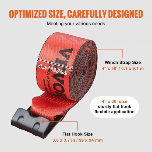Ιμάντες Vevor 4" X 30' 6000 Lbs 10τμχ Κόκκινοι Pgjpdhs4inch3t7lfv0