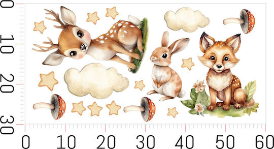 Decowalls Детска стикерна за стена Стена Фосфоресциращи 30x60бр