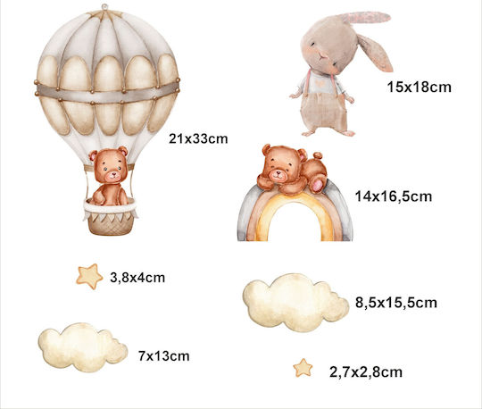 Decowalls Kinder Wandsticker Wand 30x60cm