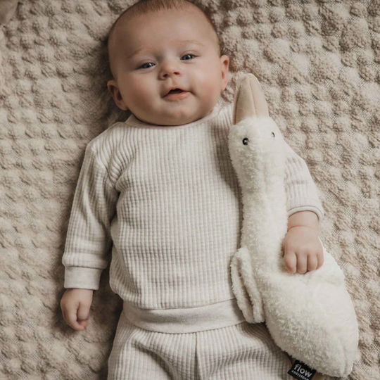 Flow Παιχνίδι Ύπνου Χήνα Liva από Ύφασμα με Λευκούς Ήχους και Μουσική για Νεογέννητα