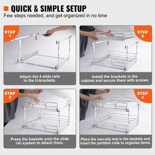 Vevor Vevor Tischständer Inox 40.64x53.34cm Silber