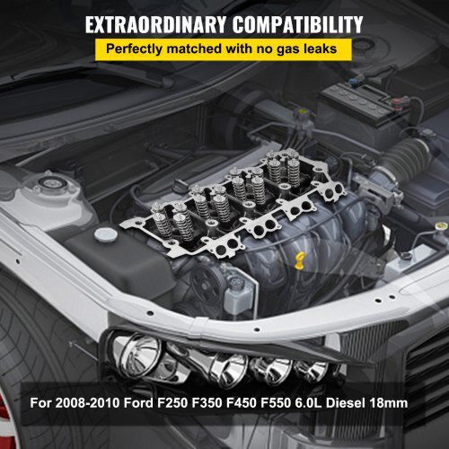 Assembled Cylinder Head Vevor 6.4l Ford F250-f550 08-10 Qmsgzc08-10ft6.4lv0