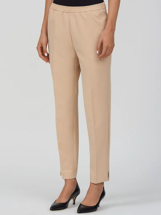 Guess Women's Fabric Trousers with Elastic Biege