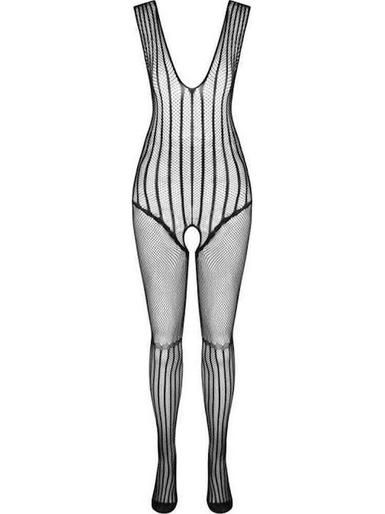 Passion Sexy Bodystocking Mesh with Open Crotch Black BS103