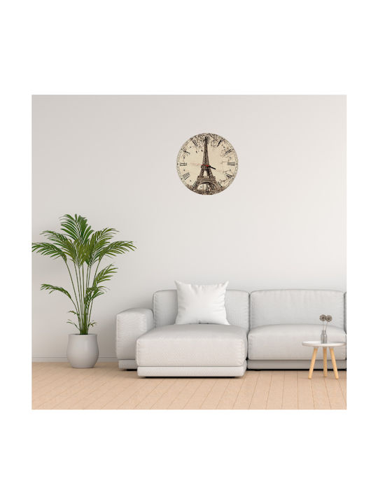 Wanduhr Wohnzimmer Eiffelturm Retro Heimdekoration 30cm