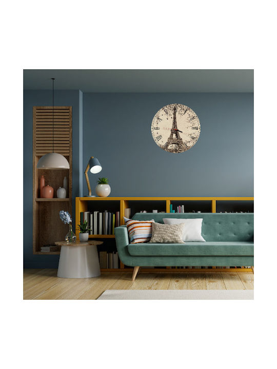 Wanduhr Wohnzimmer Eiffelturm Retro Heimdekoration 30cm