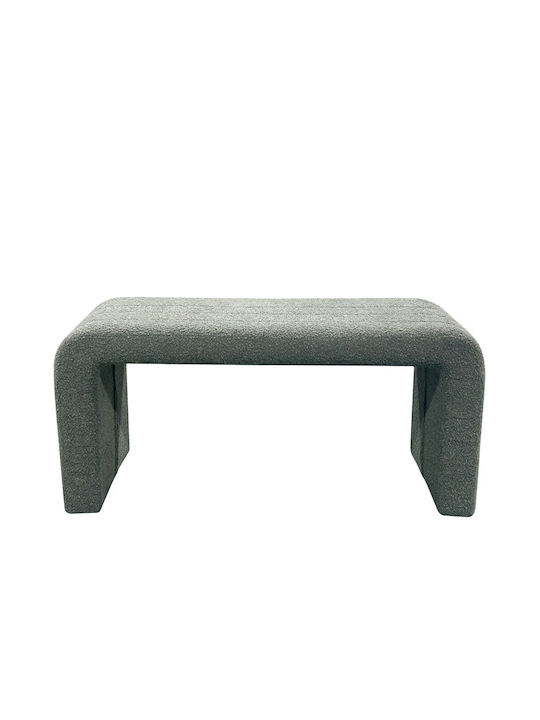 Stool Bench Stool Upholstered with Fabric Gate Grey 95x40x44cm