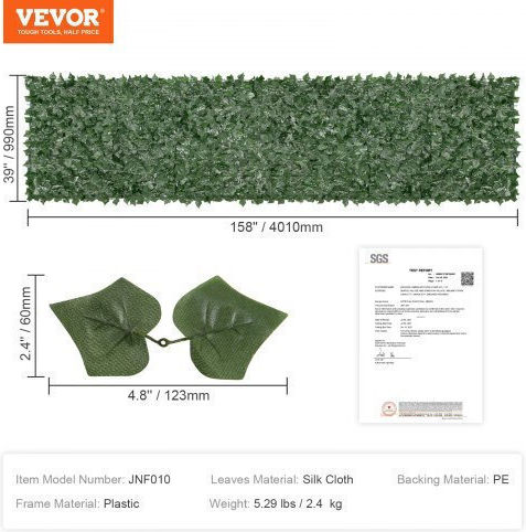 Vevor Συνθετικό Πάνελ Φυλλωσιάς 4x1m