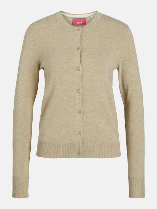 Women's Knitted Cardigan with Buttons Beige