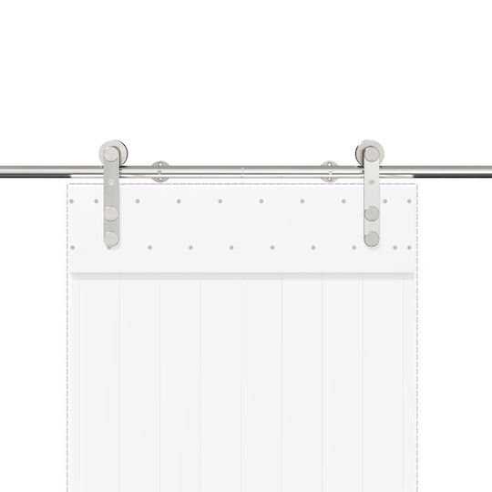Sliding Door Mechanism Silver 183 cm Stainless Steel
