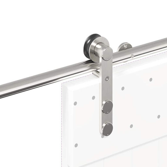 Sliding Door Mechanism Silver 183 cm Stainless Steel