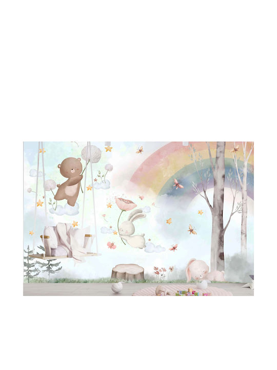 Baby Bears Bunnies Wallpaper Kids Room 260x390