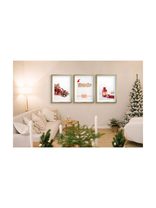 Wandposter Weihnachtslaterne Retro Weihnachtsdekorationen 3x30x40