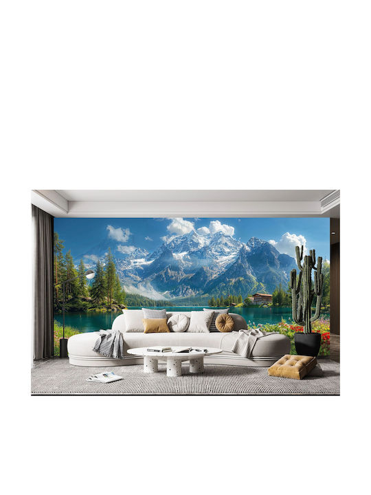 Frescă Decorativă de Perete Dormitor Living Primăvară în Munți 197x296