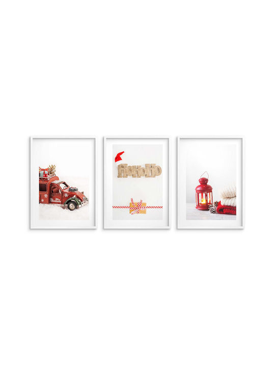 Wandposter Weihnachtslaterne Retro Weihnachtsdekorationen 3x30x40