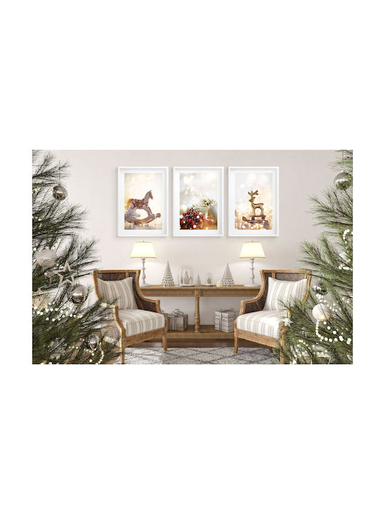 Weihnachtsposter Weihnachtsdekorationen Wohnzimmer 3x30x40