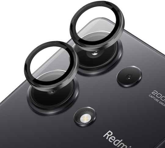 Протектор за камера Закалено стъкло Черен за Redmi Note 13 Pro Plus