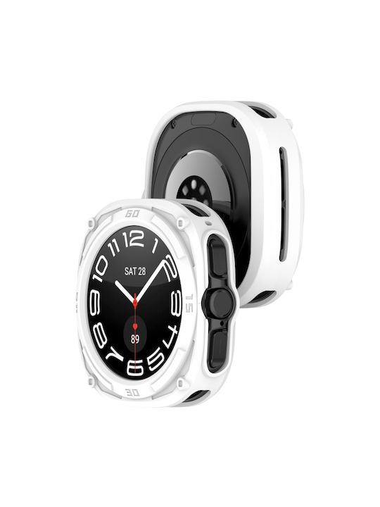 Θήκη Σιλικόνης σε Λευκό χρώμα για Samsung Galaxy Watch Ultra 47mm Θήκη Σιλικόνης σε Λευκό χρώμα για Samsung Galaxy Watch Ultra 47mm