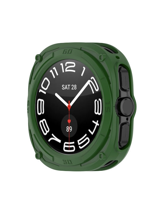 Θήκη Σιλικόνης σε Πράσινο χρώμα για Samsung Galaxy Watch Ultra 47mm Θήκη Σιλικόνης σε Πράσινο χρώμα για Samsung Galaxy Watch Ultra 47mm