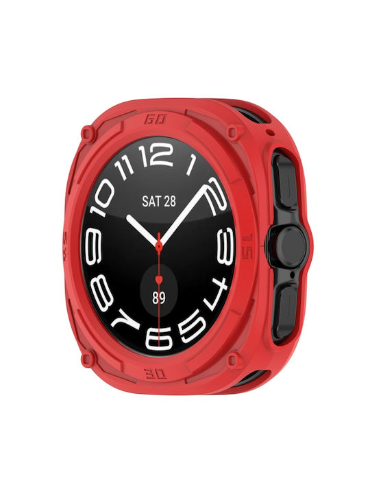 Θήκη Σιλικόνης σε Κόκκινο χρώμα για Samsung Galaxy Watch Ultra 47mm Θήκη Σιλικόνης σε Κόκκινο χρώμα για Samsung Galaxy Watch Ultra 47mm