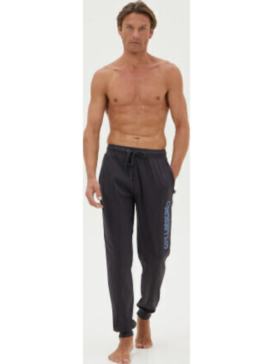 Guy Laroche Χειμερινή Ανδρική Πιτζάμα Βαμβακερή Anthracite