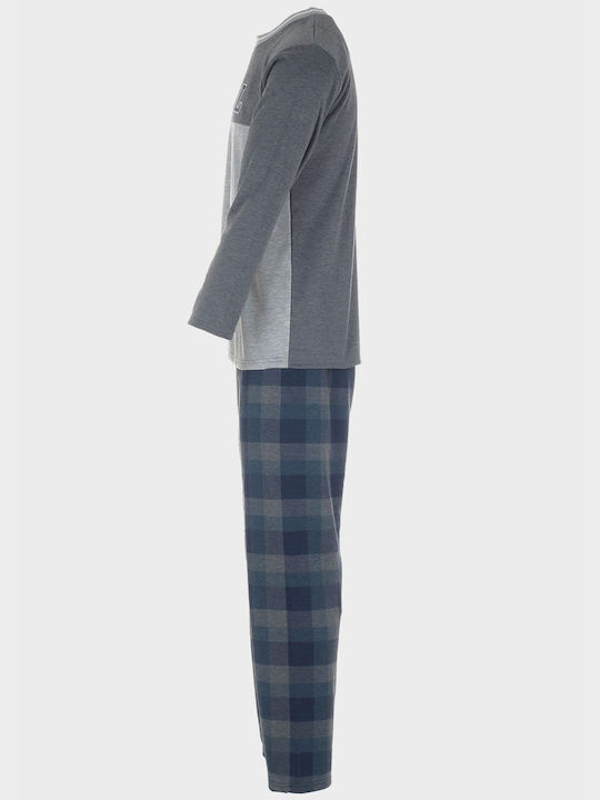 G Secret Men's Winter Checked Pajamas Set GRI