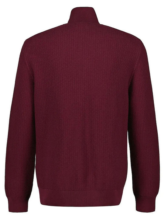 Gant Cotton Мъжка Плетена Яке с Цип Wine Red