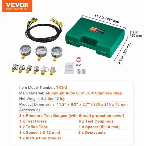 Vevor Hydraulic Pressure Test Kit Excavators Jxybz3t6g0006oe70v0