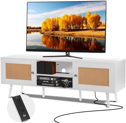 Έπιπλο Τηλεόρασης Λευκό Μ140xΠ50xΥ50cm