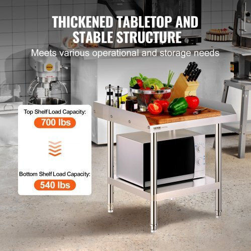 Professioneller Arbeitstisch Inox 24"x24" Vevor Restaurants Cfbxggztsbt2dpggmv0