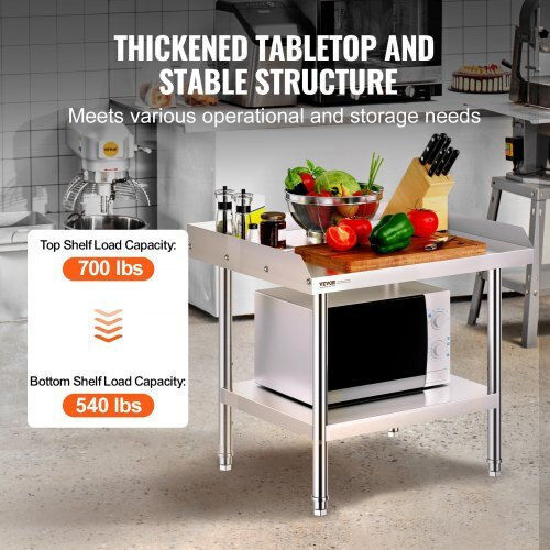 Professional Inox Workbench 24"x28" Restaurants Vevor Cfbxggztsbt2qr0iev0