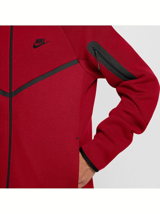 Tech Fleece Windrunner Яке с Качулка Червено