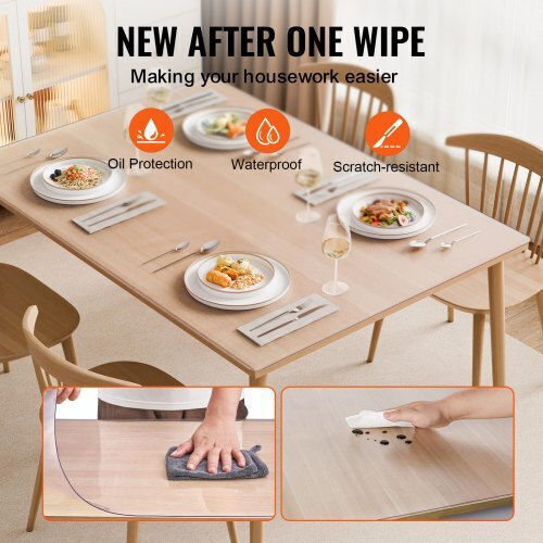 Vevor Προστατευτικό Τραπέζι 42x60cm Πλαστικό 1.5mm Ματ Zfxpvczb42x6f49bkv0