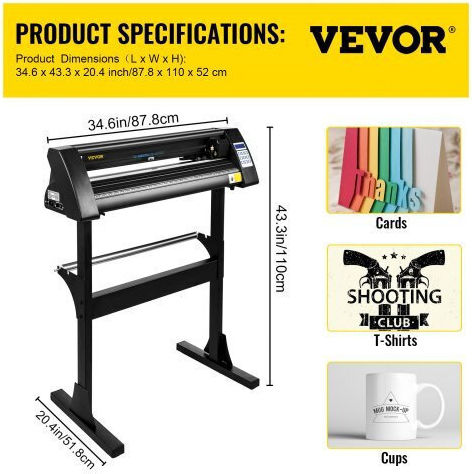 Vevor 28" Vinylschneider mit Bodenständer Kzj720mmsjhs00001v2