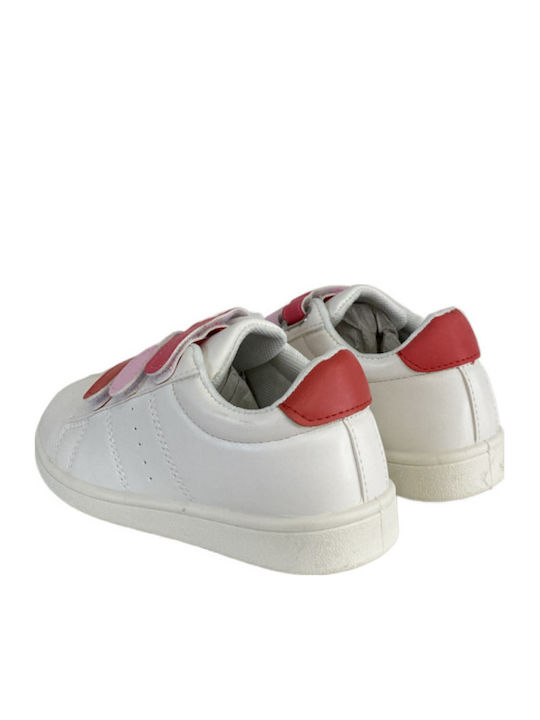 Kinder Sneakers mit Klettverschluss with Pink Velcro