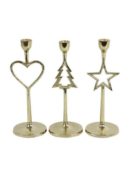 Atmosphera Christmas Metallic Silver Candlestick (Μiscellaneous Designs)