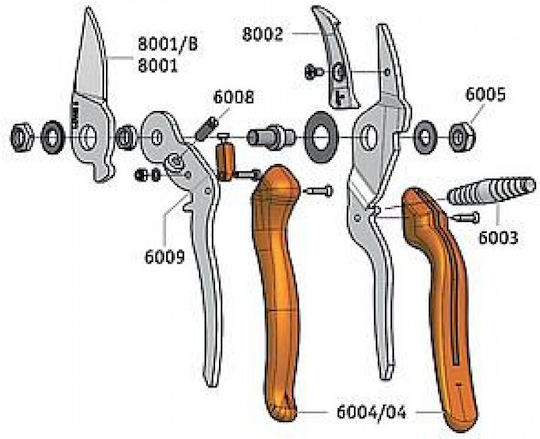 Lowe M/L Pruning Shears Length 21cm with Maximum Cutting Diameter 25mm