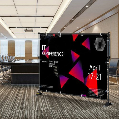 Set of 4 Advertising Banner Stands 54" to 96" Trade Shows 4xdm-abszsj000001v0