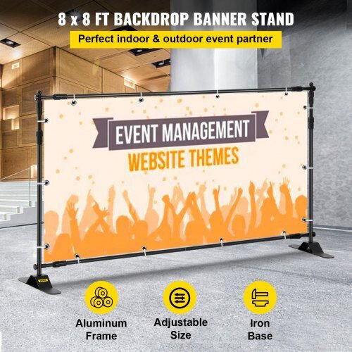 Adjustable Banner Stand 8ft Vevor Carrying Bag Dm-abszsj00000001v0