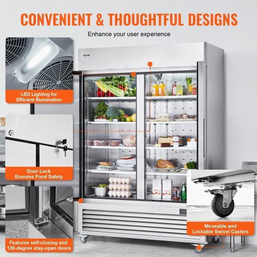 Vevor Commercial Refrigerator Cabinet with 2 Doors