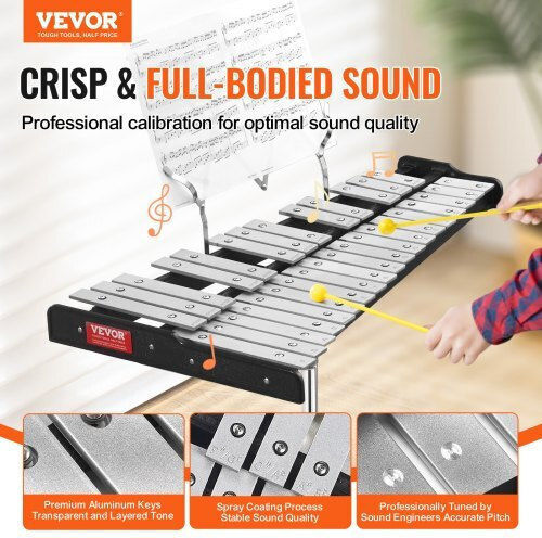 Glockenspiel Set 32 Notes Weights Stand & Cushion Vevor 32yfzqwzj8lxvktiav0
