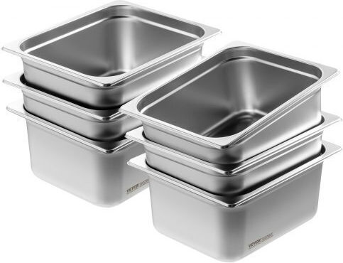 Vevor Recipient Gastronorm Oțel inoxidabil GN1/2
